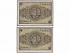 ESTADO ESPAÑOL. Lote 2 billetes 1 Peseta. 12 Octubre 1937. S