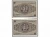 ESTADO ESPAÑOL. Lote 2 billetes 1 Peseta. 30 Abril 1938. Ser