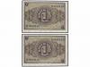 ESTADO ESPAÑOL. Lote 2 billetes 1 Pesseta. 28 Febrero 1938. 