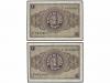 GUERRA CIVIL, ZONA REPUBLICANA. Lote 2 billetes 1 Peseta. 28