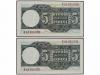 ESTADO ESPAÑOL. Lote 2 billetes 5 Pesetas. 5 Marzo 1948. Jua