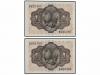 ESTADO ESPAÑOL. Lote 2 billetes 1 Peseta. 19 Noviembre 1951.