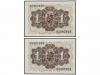 ESTADO ESPAÑOL. Lote 2 billetes 1 Peseta. 19 Junio 1948. Dam