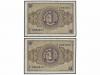 ESTADO ESPAÑOL. Lote 2 billetes 1 Peseta. 28 Febrero 1938. S