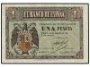 ESTADO ESPAÑOL. Lote 2 billetes 1 Peseta. 28 Febrero 1938. S