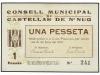 CATALUNYA. 1 Pesseta. 19 Juny 1937. C. M. de CASTELLAR DE N'