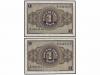 ESTADO ESPAÑOL. Lote 2 billetes 1 Peseta. 30 Abril 1938. Ser