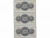 ESTADO ESPAÑOL. Lote 3 billetes 5 Pesetas. 12 Abril 1947. Sé