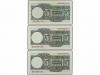 ESTADO ESPAÑOL. Lote 3 billetes 5 Pesetas. 5 Marzo 1948. Elc