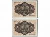 ESTADO ESPAÑOL. Lote 2 billetes 1 Peseta. 19 Noviembre 1951.