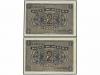 ESTADO ESPAÑOL. Lote 2 billetes 2 Pesetas. 12 Octubre 1937. 