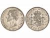ALFONSO XII. 5 Pesetas. 1875 (*18-75). D.E.-M. Restos de bri