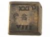 BALANZAS Y PONDERALES. Ponderal 8 Reales. Marcas: XXI, D, VI