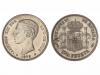 ALFONSO XII. 1 Peseta. 1876 (*18-76). D.E.-M. (Limpiada en a