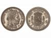 CARLOS VII Pretendiente. 5 Pesetas. 1885. 26,75 grs. Canto e