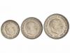 ESTADO ESPAÑOL. Serie 3 monedas 5, 25 y 50 Pesetas. 1957 (*B