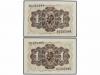 ESTADO ESPAÑOL. Lote 2 billetes 1 Peseta. 19 Junio 1948. Dam