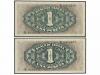 ESTADO ESPAÑOL. Lote 2 billetes 1 Peseta. 4 Septiembre 1940.