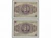 GUERRA CIVIL, ZONA REPUBLICANA. Lote 2 billetes 1 Peseta. 28