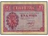 ESTADO ESPAÑOL. 1 Peseta. 12 Octubre 1937. Serie E. Ed-425a.