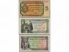 ESTADO ESPAÑOL. Lote 3 billetes 5 Pesetas. 1938, 1943 y 1945