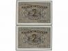 ESTADO ESPAÑOL. Lote 2 billetes 2 Pesetas. 30 Abril 1938. Ca