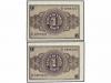 ESTADO ESPAÑOL. Lote 2 billetes 1 Peseta. 12 Octubre 1937. S