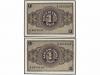 ESTADO ESPAÑOL. Lote 2 billetes 1 Peseta. 30 Abril 1938. Ser