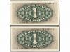 ESTADO ESPAÑOL. Lote 2 billetes 1 Peseta. 4 Septiembre 1940.