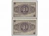 ESTADO ESPAÑOL. Lote 2 billetes 1 Peseta. 30 Abril 1938. Ser