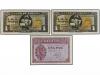 ESTADO ESPAÑOL. Lote 3 billetes 1 Peseta. 12 Octubre 1937 y 