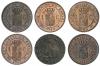LOTES CENTENARIO. Serie 6 monedas 1 Céntimo. 1870 a 1913. I 