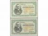 ESTADO ESPAÑOL. Lote 2 billetes 50 Pesetas. 9 Enero 1940. Me