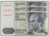 JUAN CARLOS I. Lote 3 billetes 10.000 Pesetas. 24 Setiembre 