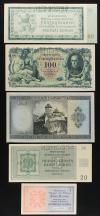 BILLETES EXTRANJEROS. Lote 17 billetes 1 a 5.000 korun. 192