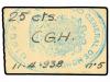 MADRID. 25 Céntimos. 11-4-1938. MADRID. CONSULADO GENERAL DE