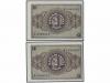 ESTADO ESPAÑOL. Lote 2 billetes 1 Peseta. 30 Abril 1938. Ser