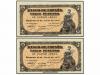 ESTADO ESPAÑOL. Lote 2 billetes 5 Pesetas. 18 Julio 1937. Po