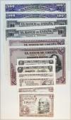 BILLETES ESPAÑOLES. Lote 36 billetes 1 (6), 25, 50 (13) y 10