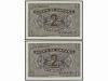 ESTADO ESPAÑOL. Lote 2 billetes 2 Pesetas. 30 Abril 1938. Ca