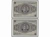 ESTADO ESPAÑOL. Lote 2 billetes 1 Peseta. 30 Abril 1938. Ser