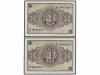 ESTADO ESPAÑOL. Lote 2 billetes 1 Peseta. 12 Octubre 1937. S