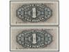 ESTADO ESPAÑOL. Lote 2 billetes 1 Peseta. 4 Septiembre 1940.
