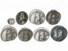 MONEDAS GRIEGAS. Lote 8 monedas Óbolo y Dracma (7). ARTABANO
