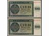 ESTADO ESPAÑOL. Lote 2 billetes 100 Pesetas. 21 Noviembre 19