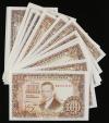 ESTADO ESPAÑOL. Lote 28 billetes 100 Pesetas. 7 Abril 1953. 