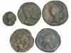 MONEDAS HISPÁNICAS. Lote 5 monedas Cuadrante y As (4). CESE 