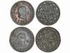 FERNANDO VII. Lote 2 monedas 2 Maravedís. 1819 y 1820. JUBIA