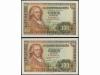 ESTADO ESPAÑOL. Lote 2 billetes 100 Pesetas. 2 Mayo 1948. Ba