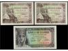 ESTADO ESPAÑOL. Lote 3 billetes 1 (2) y 5 Pesetas. 1943 y 19